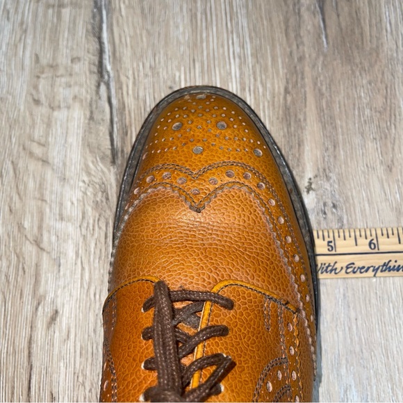 Itshide Brouge Oxfords Men’s Commando Style Chunky Sole Made In England Brown - Picture 15 of 15